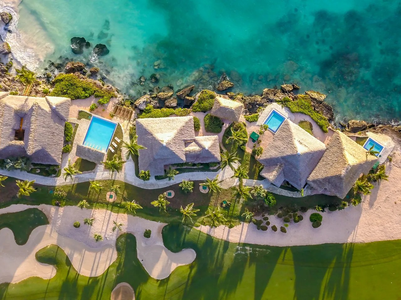 Aerial of the coast, Dominican Republic